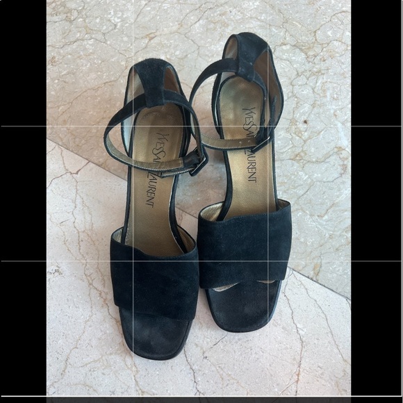 Yves Saint Laurent Black Vintage Shoes Size 7 - Picture 1 of 16